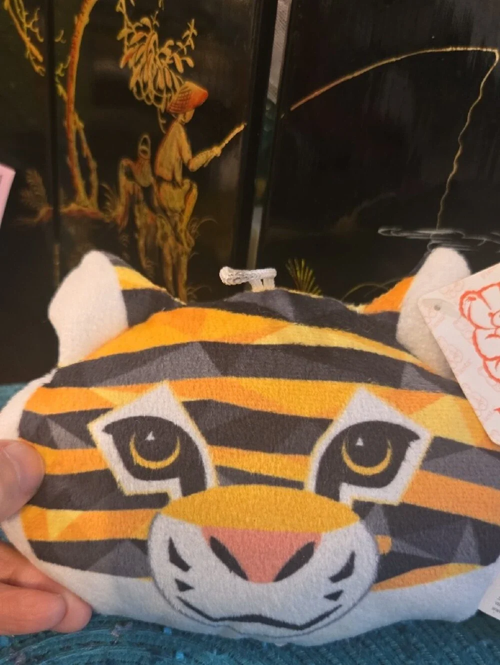Fiesta Yellow and Black Tiger Cat Plush Toy